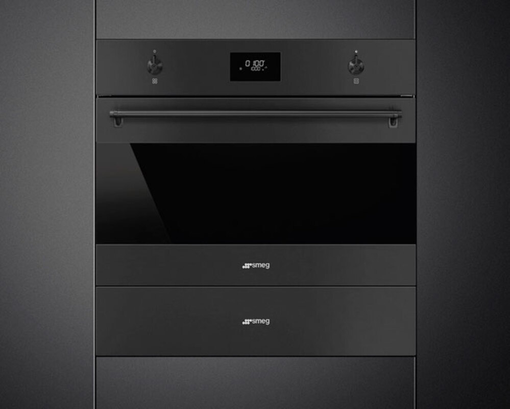 SMEG SO4301M0N Микроволновая печь, 60 см, высота 45 см, цвет чёрный матовый