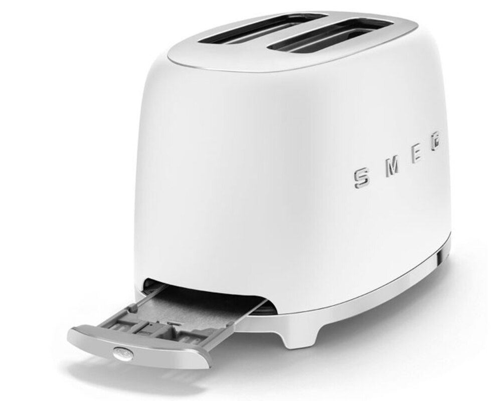 SMEG TSF01WHMEU Тостер на 2 ломтика, матовый белый