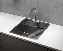 KS-5051, СТАЛЬ САТИН, стальная кухонная мойка KITCHEN SPACE
