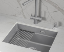 KS-5501iU, АЛЮМИНИУМ, кухонная мойка, кварц