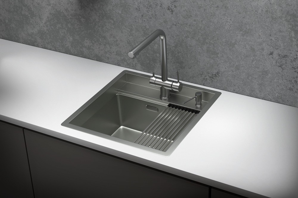 KS-5051, СТАЛЬ МАТОВАЯ , стальная кухонная мойка KITCHEN SPACE
