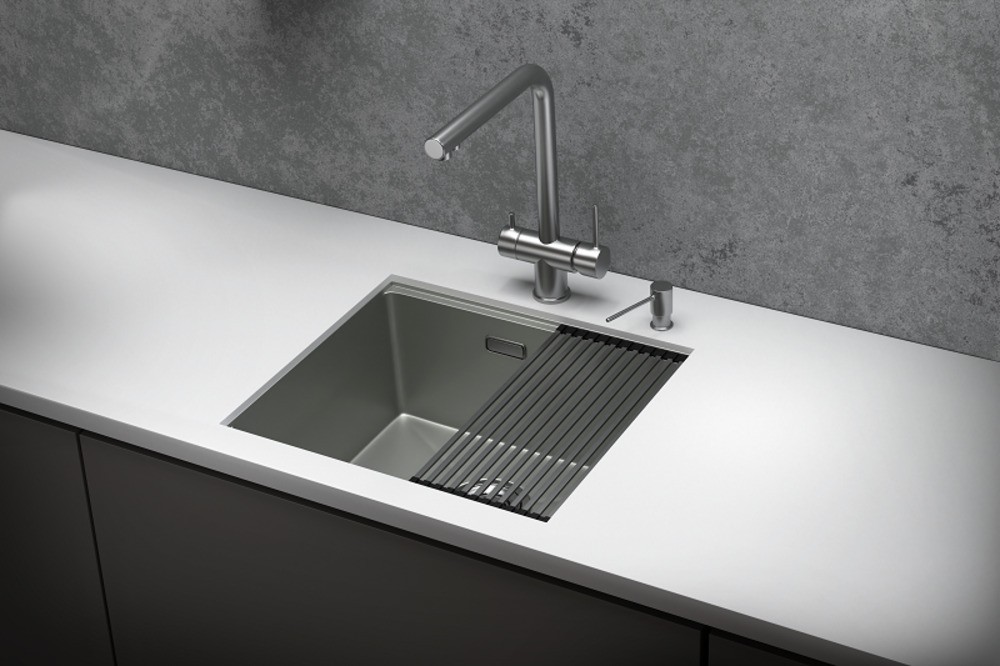 KS-5045U, СТАЛЬ МАТОВАЯ , стальная кухонная мойка KITCHEN SPACE