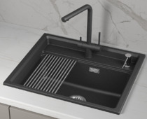 KS-6003i, ЧЁРНЫЙ, кухонная мойка, кварц
