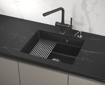 KS-5501U, ЧЁРНЫЙ, кухонная мойка, кварц