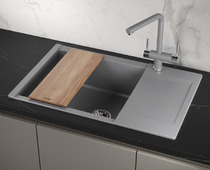 ES-7807, АЛЮМИНИУМ, кухонная мойка, кварц, ESTETICA