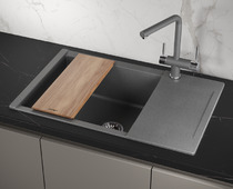 ES-7807, ГРАФИТ, кухонная мойка, кварц, ESTETICA