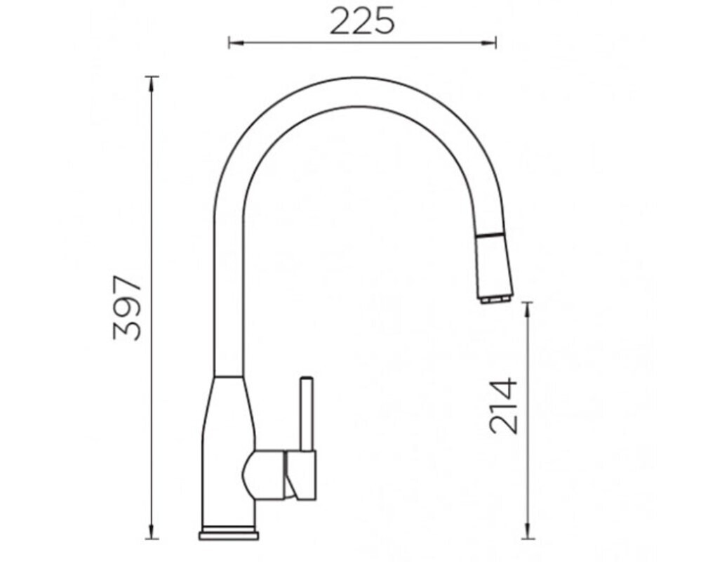 Смеситель Schock KAVUS-D сталь/альпина