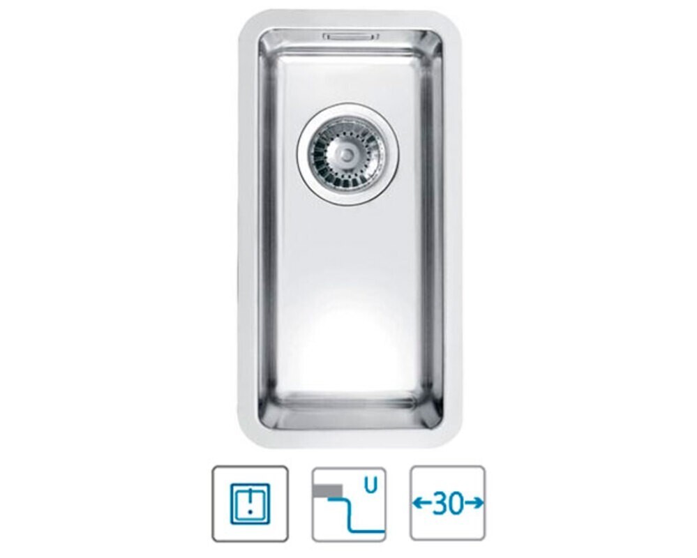 Мойка ALVEUS KOMBINO 10 SAT-90 180X400X144 в комплекте с сифоном 1130551