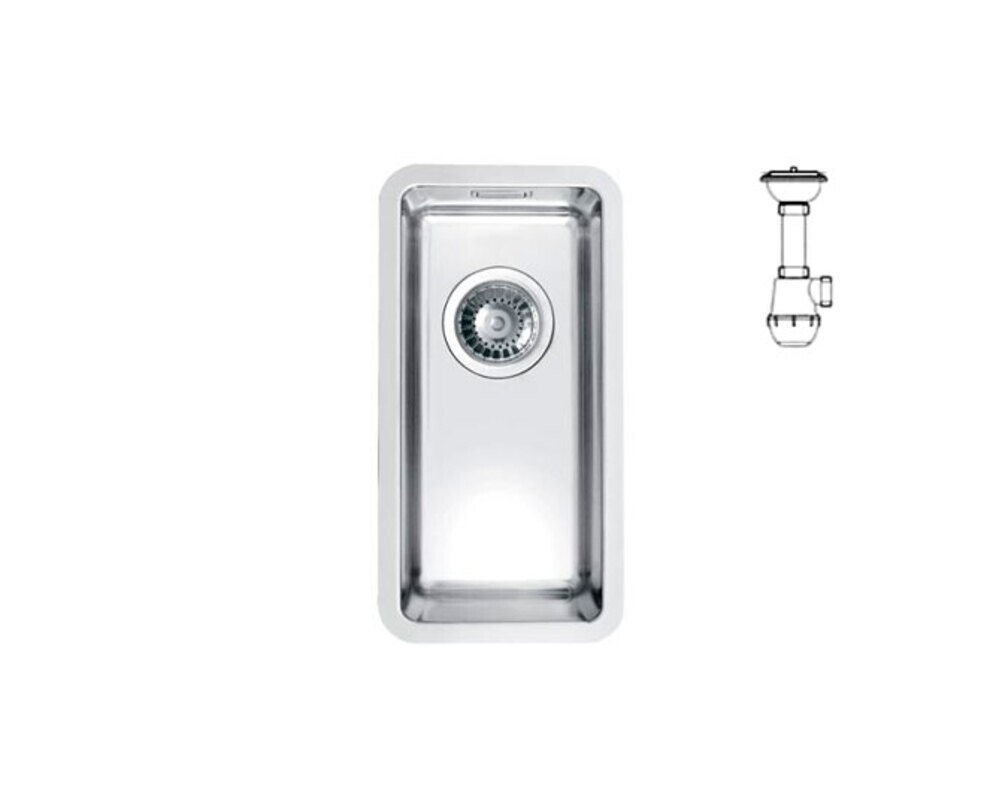 Мойка ALVEUS KOMBINO 10 SAT-90 180X400X144 в комплекте с сифоном 1130551