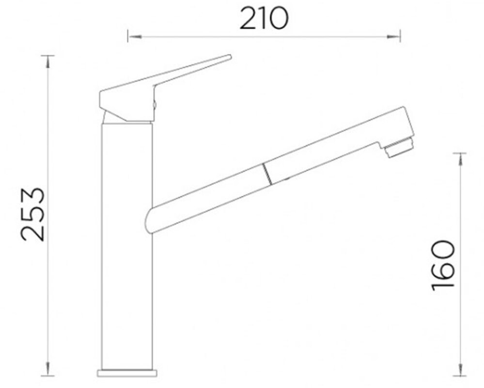 Смеситель Schock METIS-D массив нерж.сталь