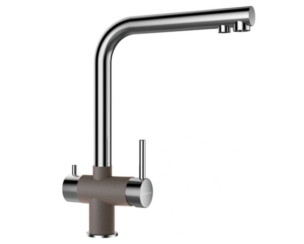 Смеситель Schock VITUS Cristadur сталь/серебристый камень (2 в 1)