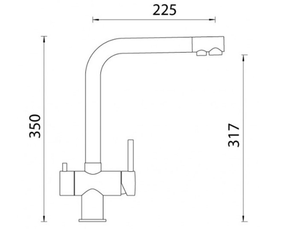 Смеситель Schock WELLUS New Cristadur нерж.сталь/серебристый камень (2 в 1)