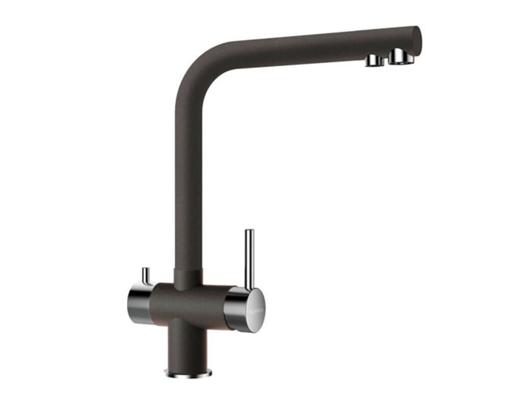 Смеситель Schock WELLUS New Cristadur нерж.сталь/серебристый камень (2 в 1)