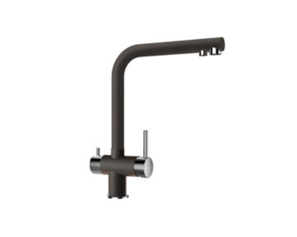 Смеситель Schock WELLUS New Cristadur нерж.сталь/серебристый камень (2 в 1)