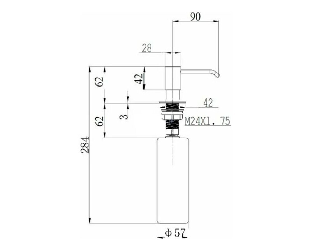 Дозатор для мыла CALLAS 0,32L G91 CARBON,