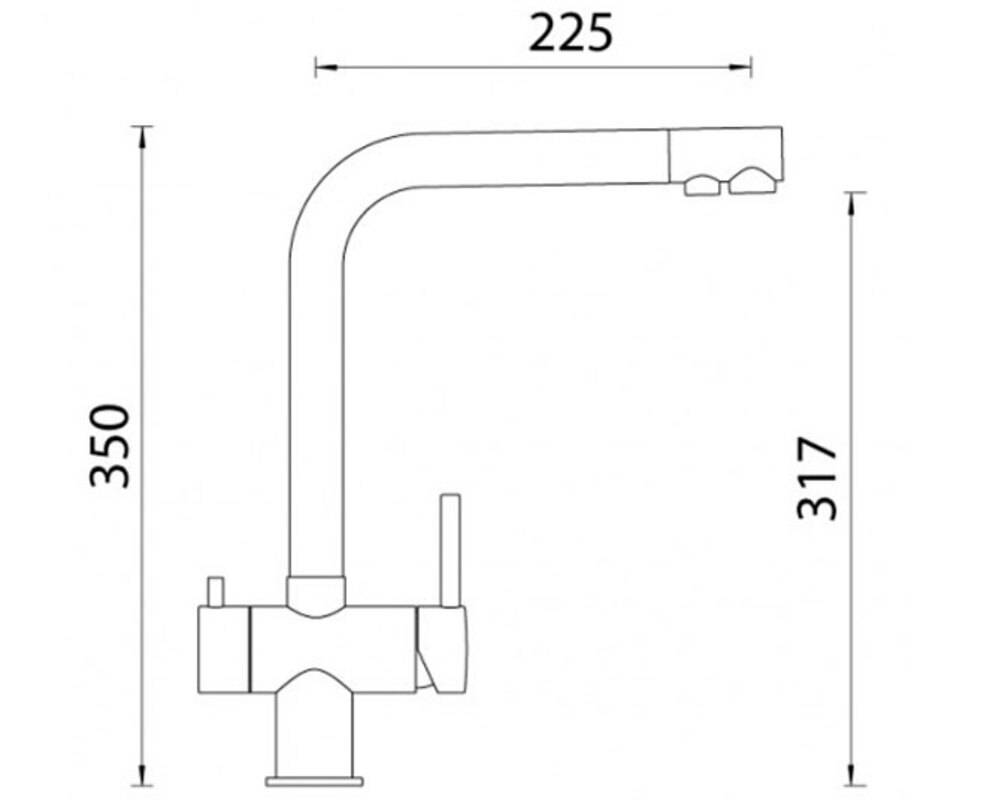 Смеситель Schock WELLUS New Cristadur нерж.сталь/поларис (2 в 1)