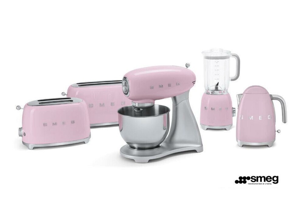 SMEG TSF01PKEU Тостер на 2 ломтика, розовый