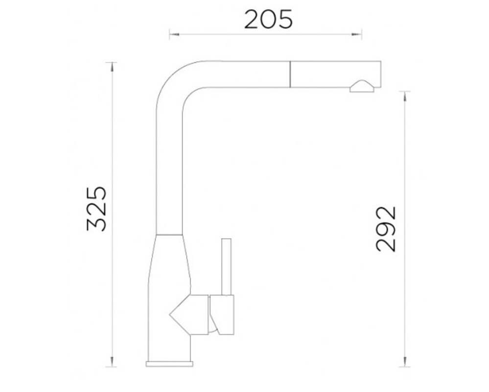 Смеситель Schock KETO-D массив нерж.сталь