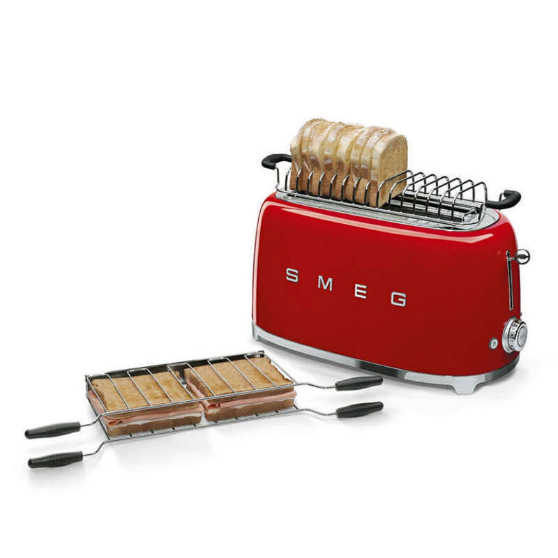 SMEG TSF02RDEU Тостер на 4 ломтика, красный