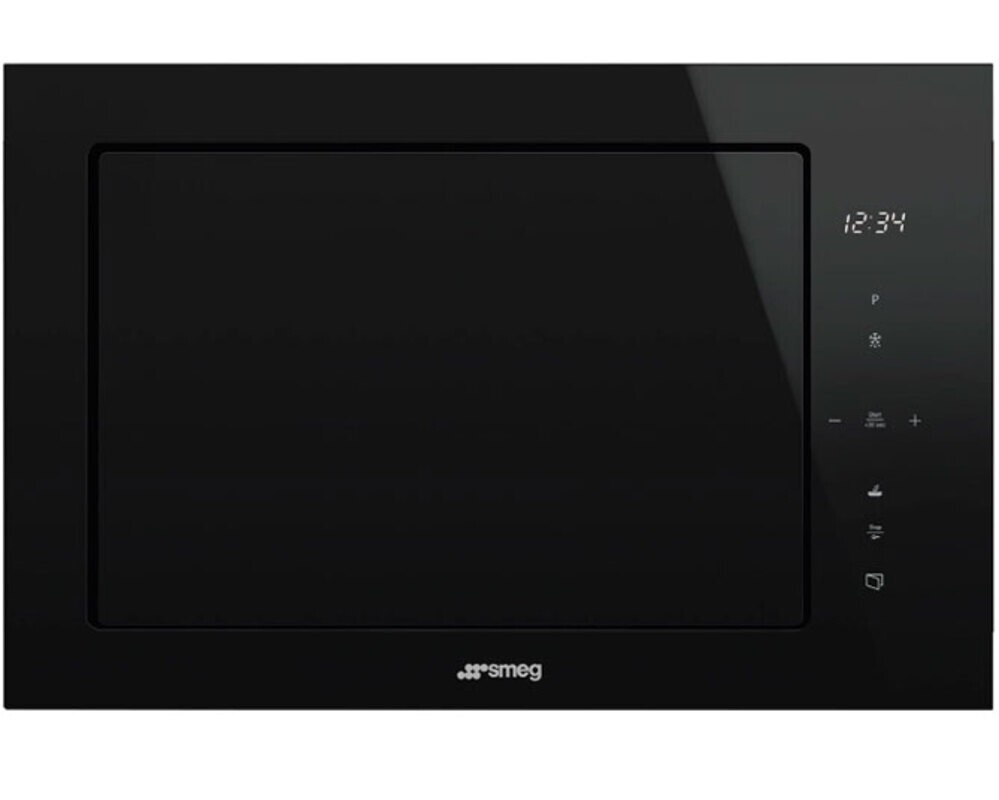 SMEG FMI625CN Встраиваемая микроволновая печь, 60 см, высота 38 см, 5 функций, черное стекло Eclipse