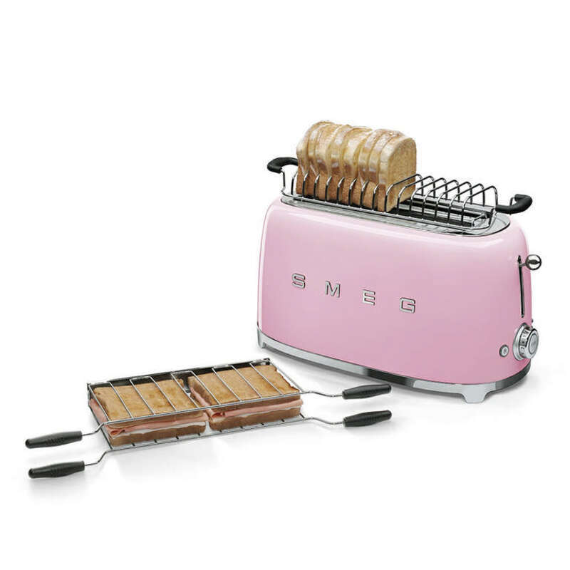 SMEG TSF02PKEU Тостер на 4 ломтика, розовый