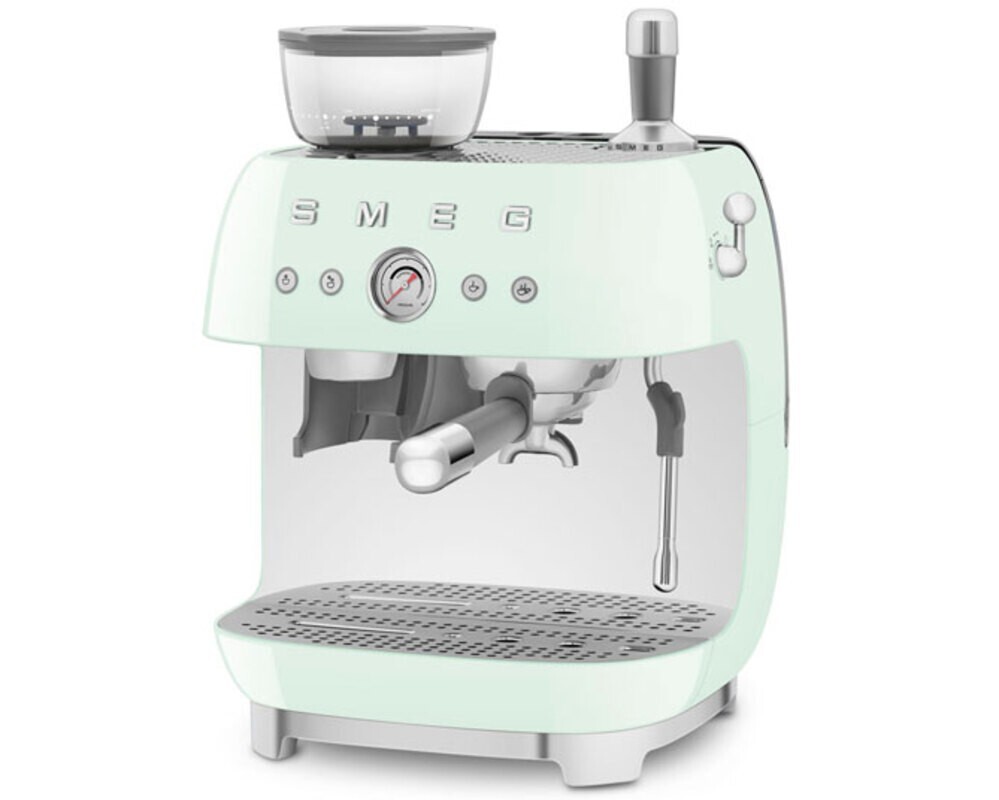 SMEG EGF03PGEU Кофемашина-эспрессо со встроенной кофемолкой, цвет пастельный зеленый