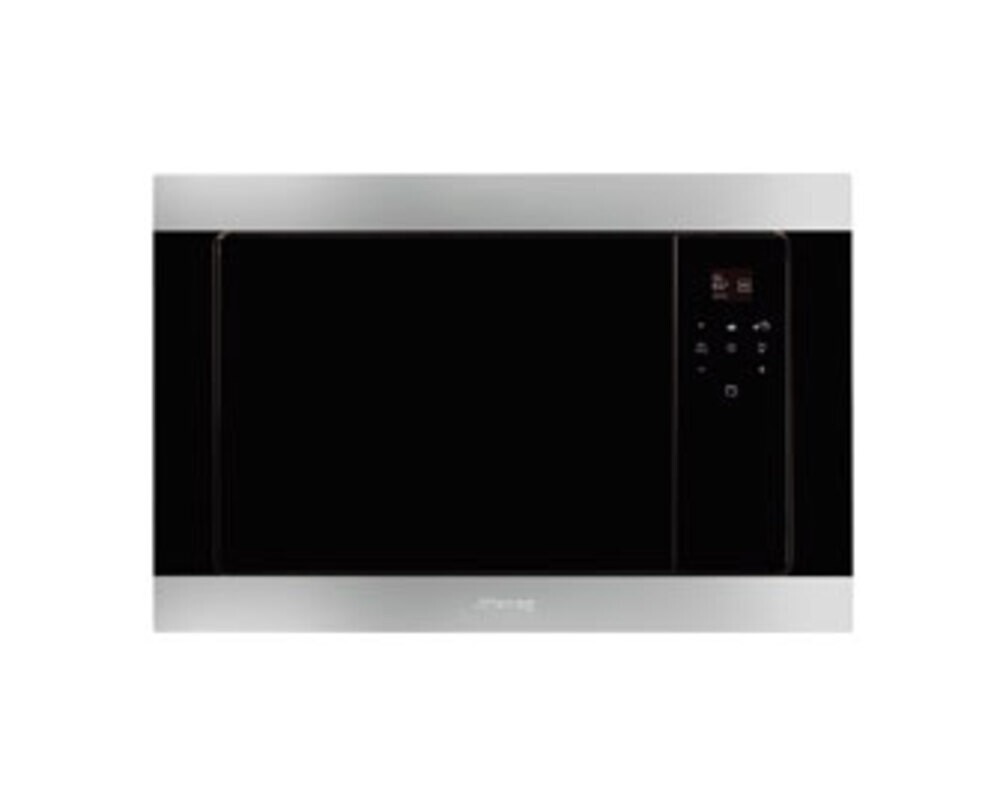 SMEG FMI320X2 Встраиваемая микроволновая печь, 60 см, высота 38 см, 3 функций, черное стекло Eclipse + нержавеющая сталь