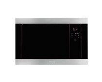 SMEG FMI320X2 Встраиваемая микроволновая печь, 60 см, высота 38 см, 3 функций, черное стекло Eclipse + нержавеющая сталь