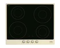 SMEG SI764POM Индукционная варочная панель,60 см, кремовая, фурнитура латунная Cortina (Coloniale в комплекте)
