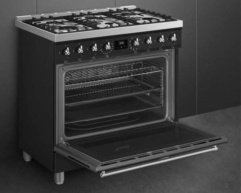 SMEG C9GMMB2 Отдельностоящий варочный центр, 90х60 см, цвет чёрный матовый