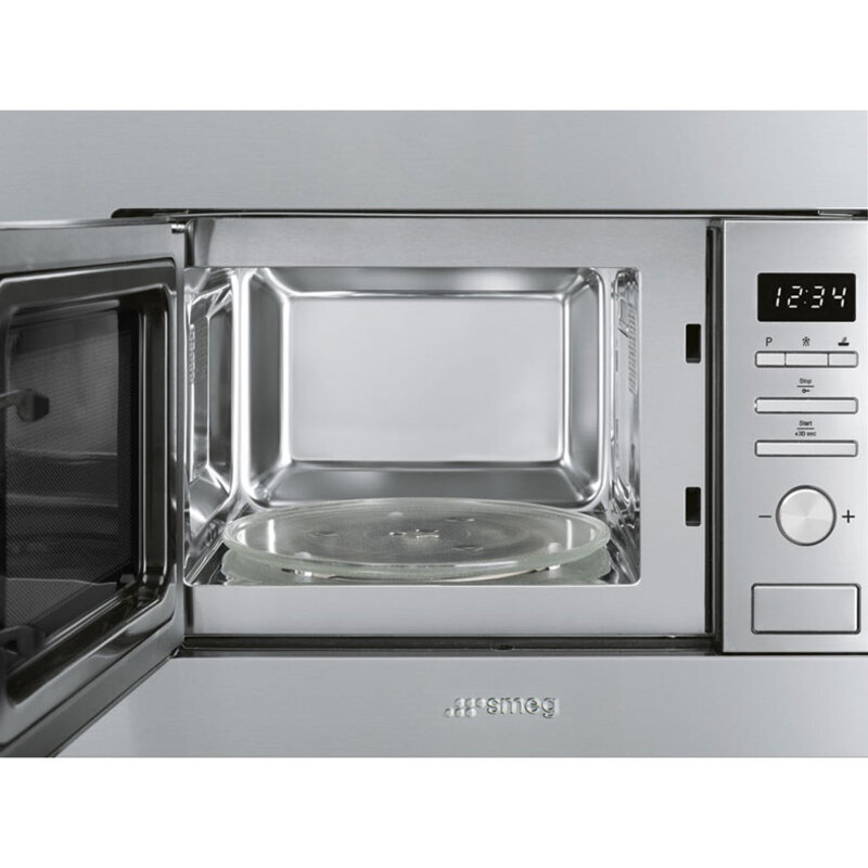 SMEG FMI017X Встраиваемая микроволновая печь, 60 см, высота 38 см, нержавеющая сталь
