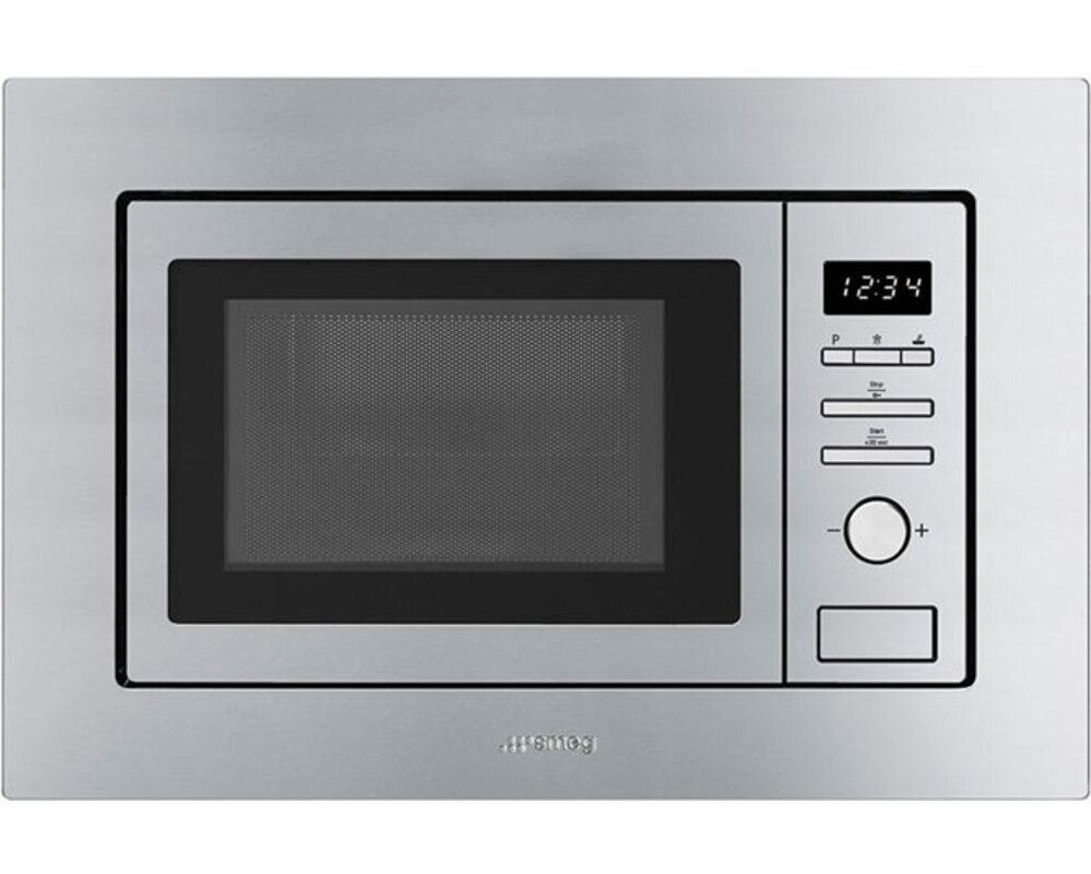 SMEG FMI017X Встраиваемая микроволновая печь, 60 см, высота 38 см, нержавеющая сталь