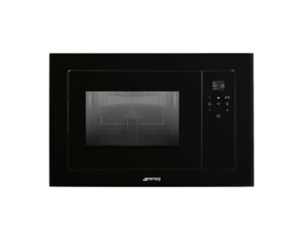SMEG FMI120B3 Встраиваемая микроволновая печь, 60 см, высота 38 см, 5 функций, чёрное стекло
