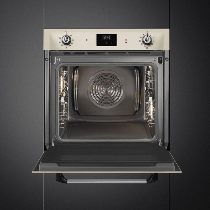 SMEG SOP6900TP Многофункциональный духовой шкаф c пиролизом, 60 см, 9 функций, цвет кремовый