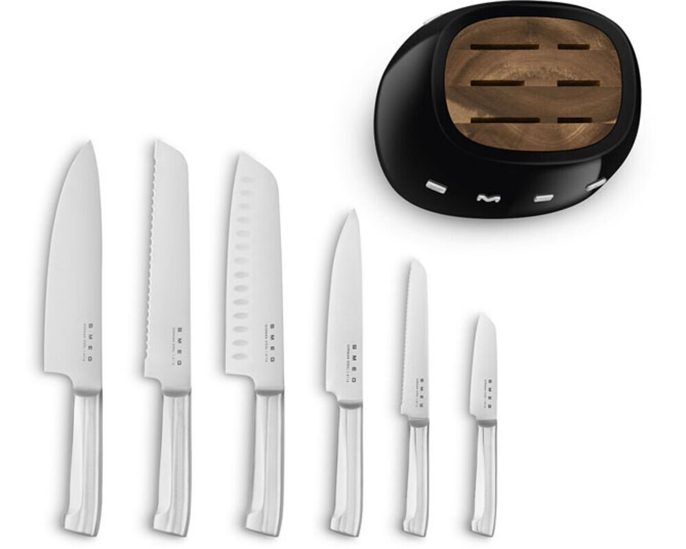 SMEG KBSF02BL Комплект ножей, цвет чёрный