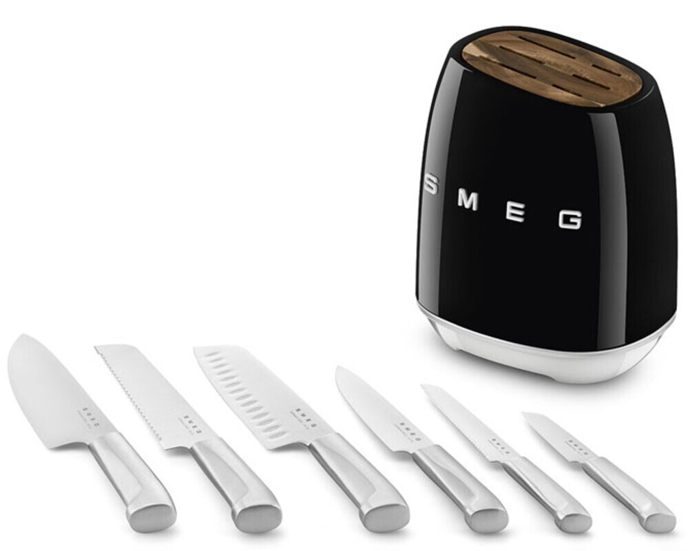 SMEG KBSF02BL Комплект ножей, цвет чёрный