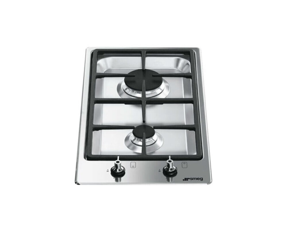 SMEG PGF32G Газовая варочная панель, 31 см,нержавеющая сталь, фурнитура серебристая.