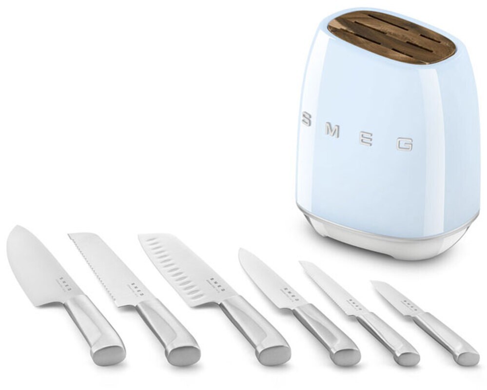 SMEG KBSF02PB Комплект ножей, цвет пастельный голубой