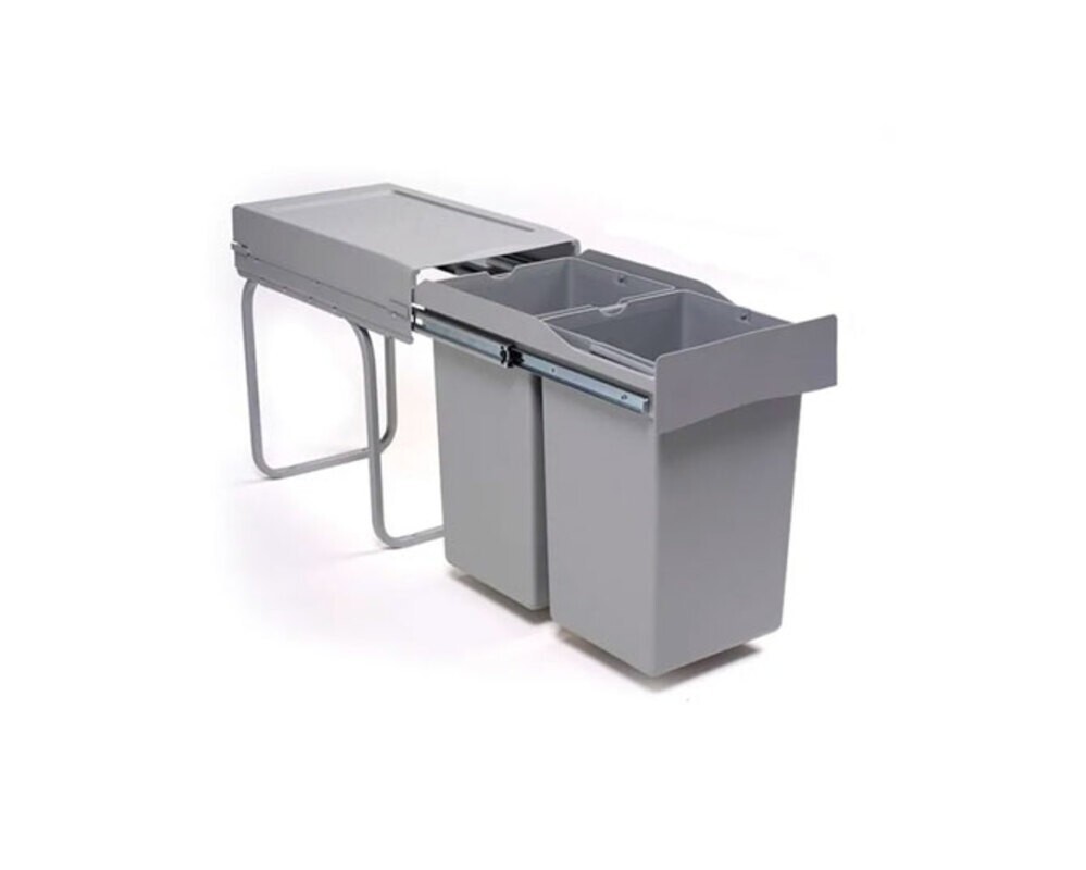 Системы сортировки мусора ALBIO 20 2X14 L серый пластик ALVEUS,