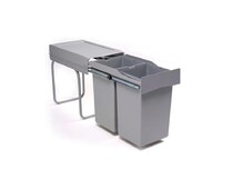 Системы сортировки мусора ALBIO 20 2X14 L серый пластик ALVEUS,