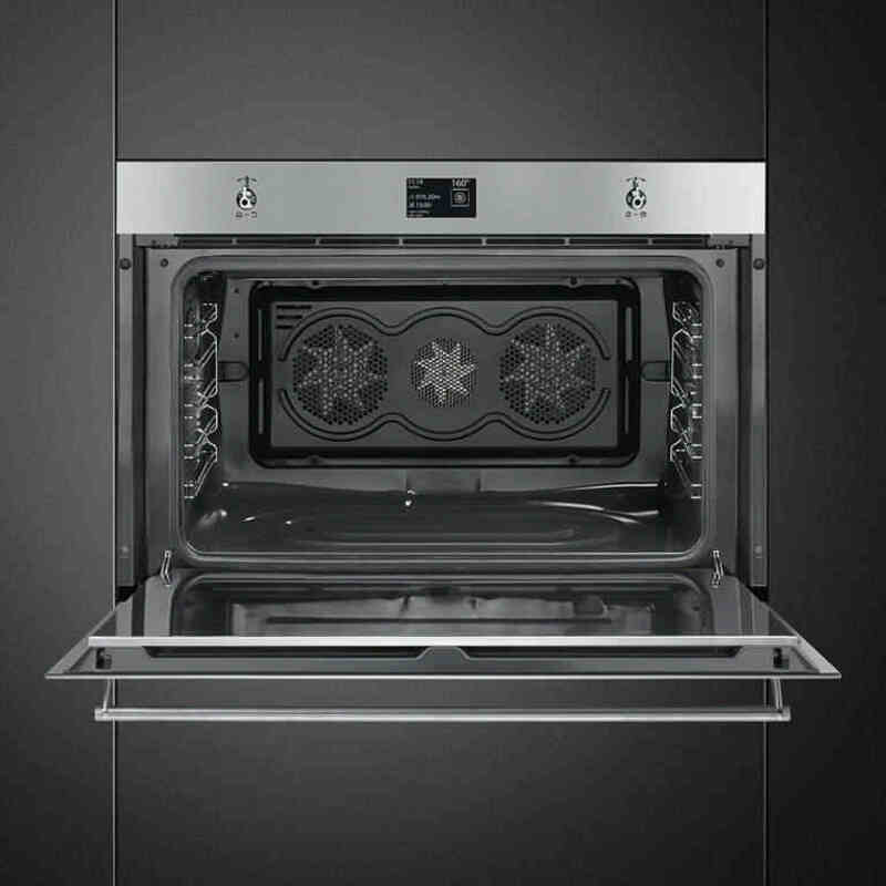 SMEG SFP9302TX Многофункциональный духовой шкаф с пиролизом, 10 функций, 90х60 см, нержавеющая сталь