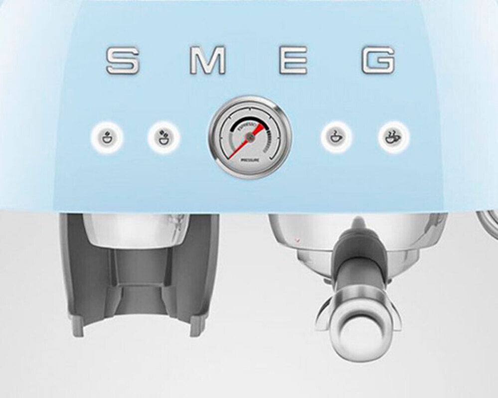 SMEG EGF03PBEU Кофемашина-эспрессо со встроенной кофемолкой, цвет пастельный голубой