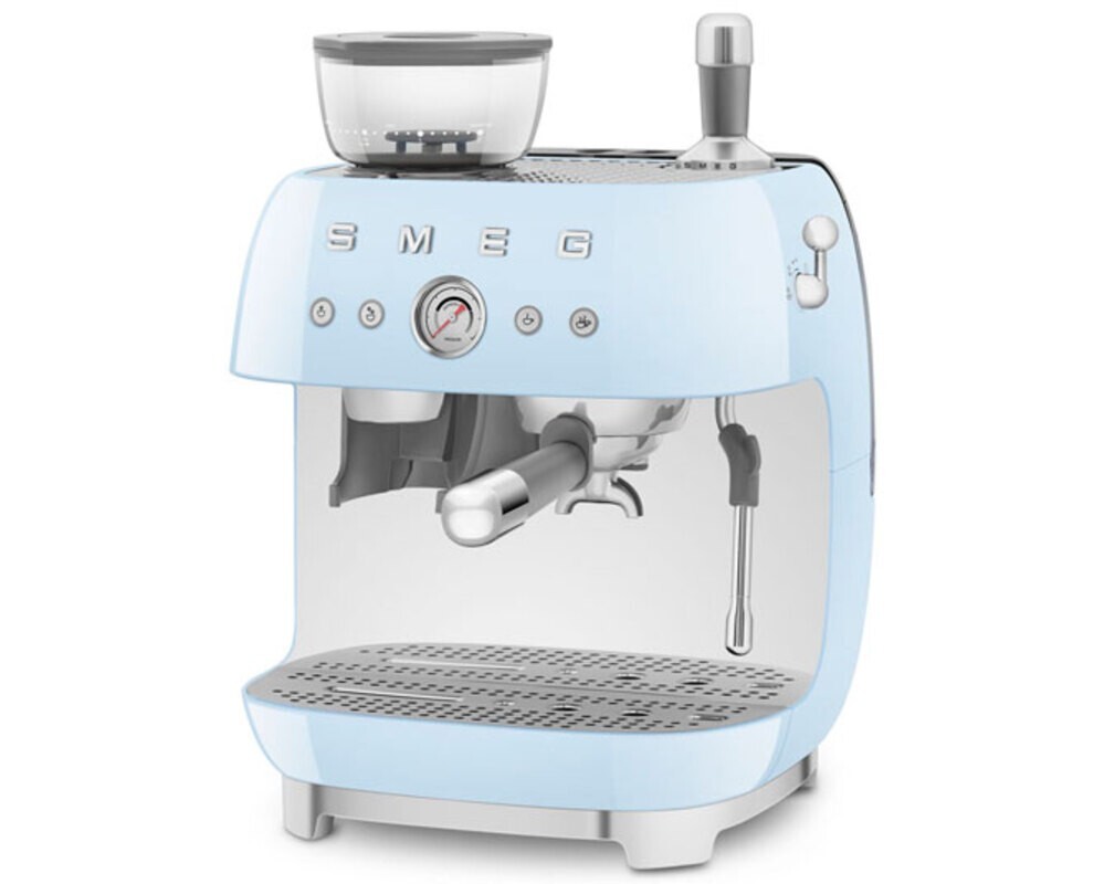 SMEG EGF03PBEU Кофемашина-эспрессо со встроенной кофемолкой, цвет пастельный голубой