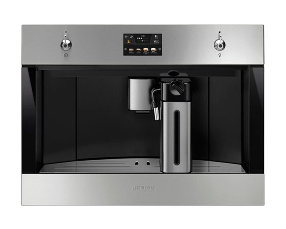 SMEG CMS4303XRU Автоматическая кофемашина, 60 см, высота 45 см, нержавеющая сталь, обработка против отпечатков пальцев