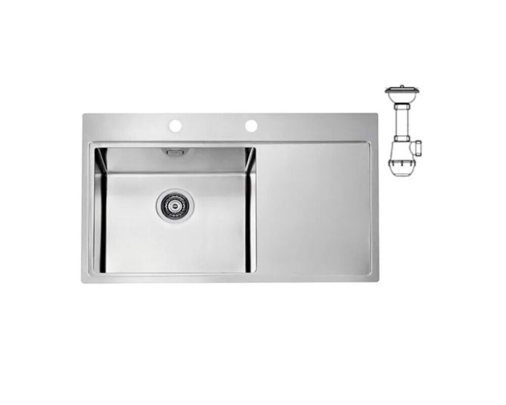 Мойка ALVEUS PURE 50L KMB-90 860X525 левая в компл. с сифоном 1127252,