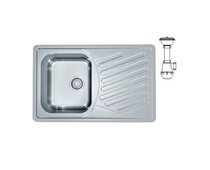 Мойка ALVEUS ELEGANT 30 SAT 90 FI 810X510 в комплекте с сифоном 1130551,