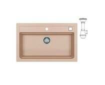 Мойка ALVEUS  GRANITAL ATROX 40 TERRA - G22 790 X  500  1X в комплекте с сифоном 1132823,