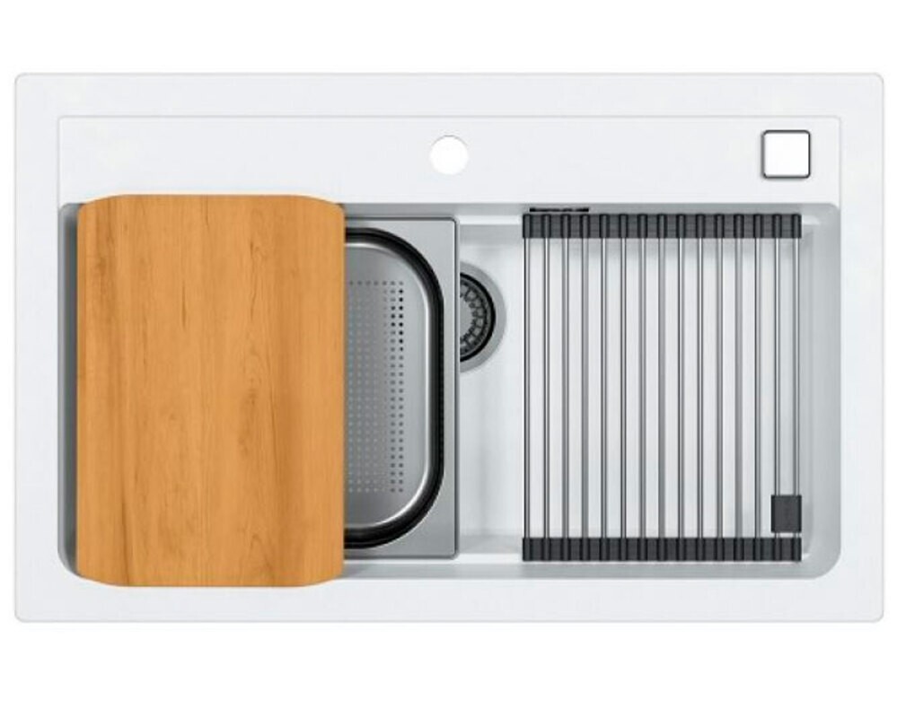 Мойка ALVEUS  GRANITAL ATROX 40 ARCTIC - G11 790 X  500  1X в комплекте с сифоном 1132823,