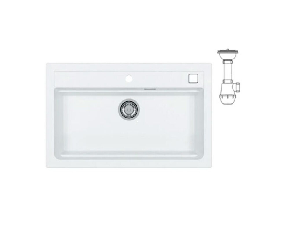 Мойка ALVEUS  GRANITAL ATROX 40 ARCTIC - G11 790 X  500  1X в комплекте с сифоном 1132823,