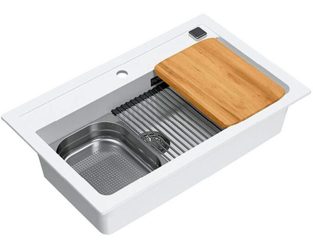 Мойка ALVEUS  GRANITAL ATROX 40 ARCTIC - G11 790 X  500  1X в комплекте с сифоном 1132823,